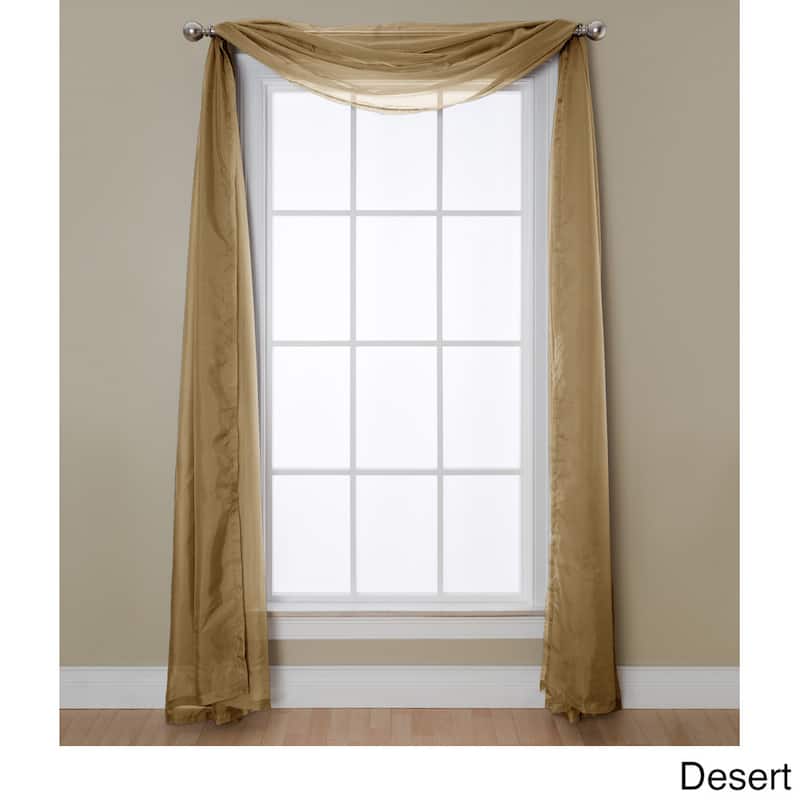 Miller Curtains Angelica Sheer Scarf - 56 x 216 - Desert
