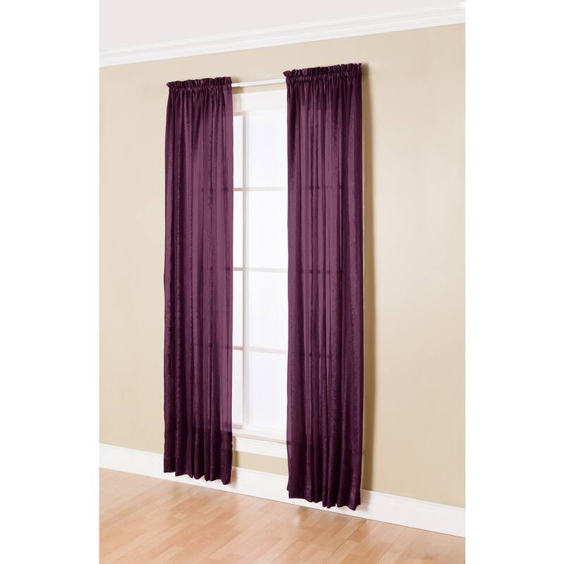 Miller Curtains Aria 84-Inch Rod Pocket Sheer Panel