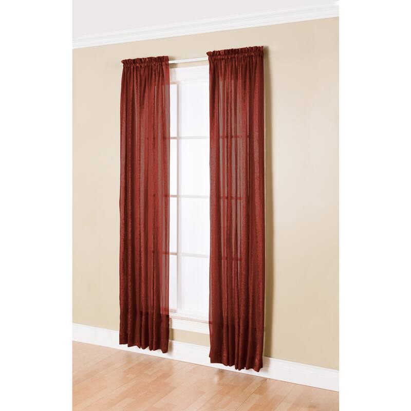 Miller Curtains Aria 84-Inch Rod Pocket Sheer Panel
