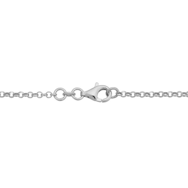 Argento Italia Sterling Silver Graduated Circles Necklace (18 inches)