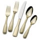 preview thumbnail 1 of 0, St. James 24k Gold-plated Country Hammered Flatware 45-pc. Set