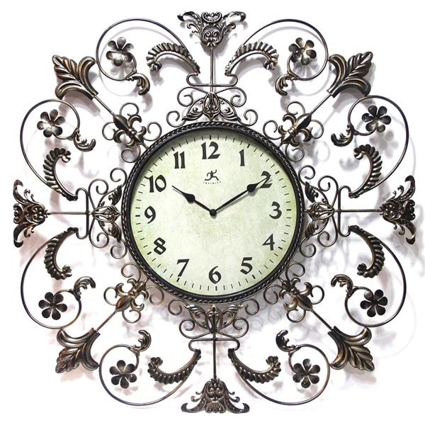 Infinity Instruments Gl Steel 26 Inch Fleur De Lis Wall Infinity Instruments Gl Steel 26 Inch Fleur De Lis Wall Clock