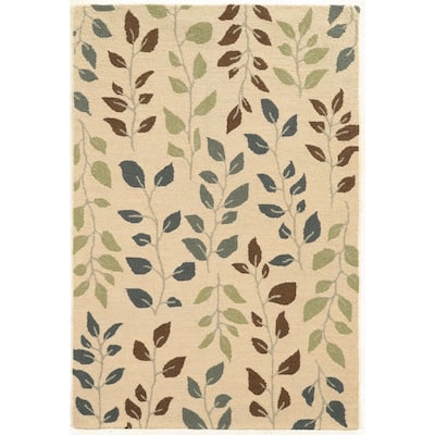 Style Haven Evangeline Vines and Leaves Handmade Wool Area Rug