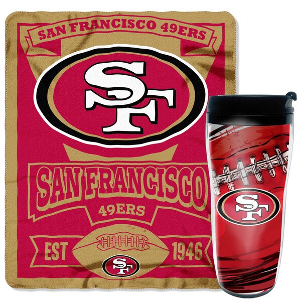 NFL 49ers Mug n Snug Travel and Fleece Throw Set