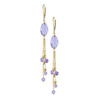 Shop 14k Yellow Gold Amethyst Wire Wrapping Rectangle Earrings - Free ...