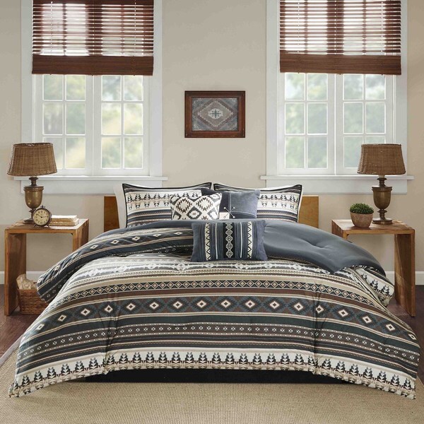 Madison Park Davy Black 7-piece Comforter Set