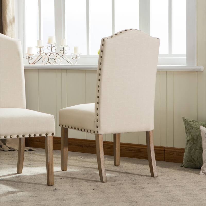 Roundhill Furniture Mod Urban Solid Wood Upholstered Parson Chairs (Set of 2)