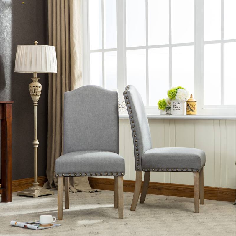 Roundhill Furniture Mod Urban Solid Wood Upholstered Parson Chairs (Set of 2)