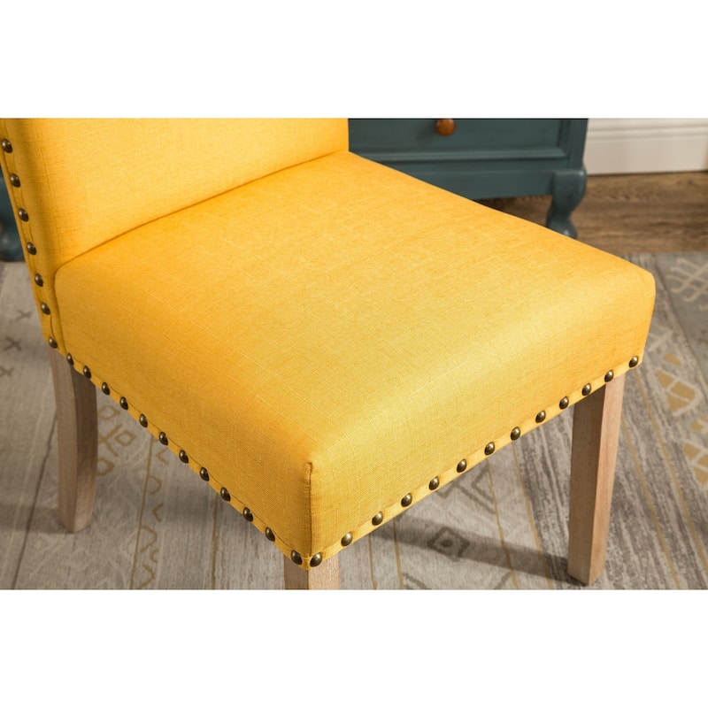 Roundhill Furniture Mod Urban Solid Wood Upholstered Parson Chairs (Set of 2)