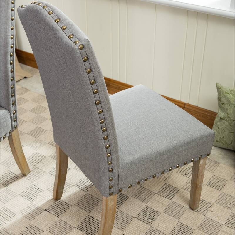 Roundhill Furniture Mod Urban Solid Wood Upholstered Parson Chairs (Set of 2)