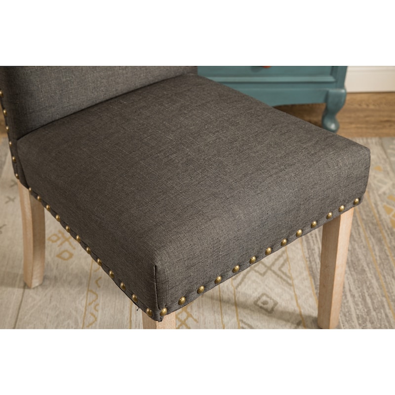 Roundhill Furniture Mod Urban Solid Wood Upholstered Parson Chairs (Set of 2)