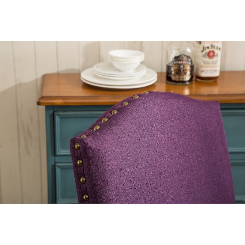 Roundhill Furniture Mod Urban Solid Wood Upholstered Parson Chairs (Set of 2)