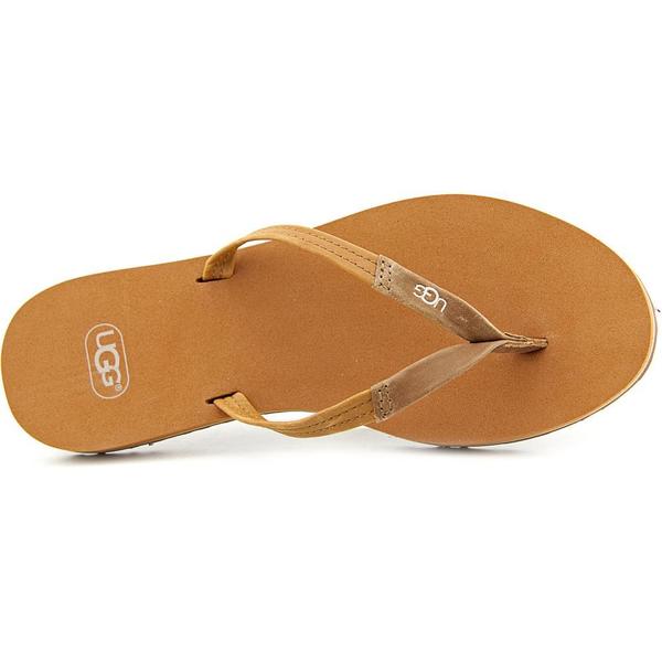 ugg leather flip flops