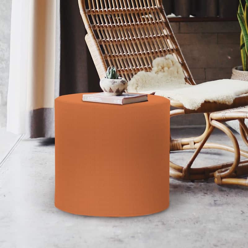 Allan Andrews No Tip Cylinder Ottoman with Cover, Seascape Canyon