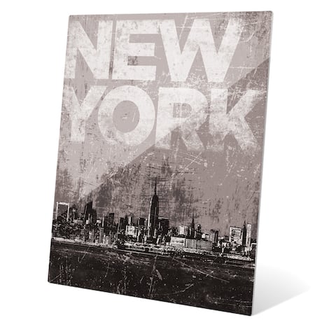 'Distressed Skyline - NYC' Wall Graphic on Acrylic