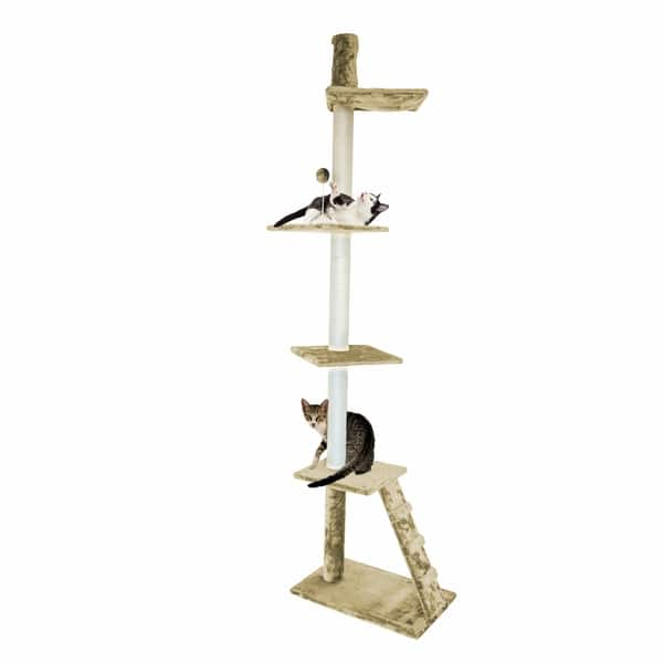 Shop Furhaven Tiger Tough Floor To Ceiling Cat Ladder Playground