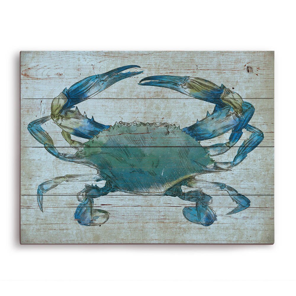 Crab Wall Graphic On Wood Overstock 12262830
