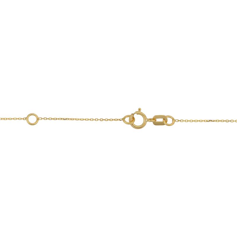 Fremada Italian 14k Yellow Gold Star Adjustable Length Anklet