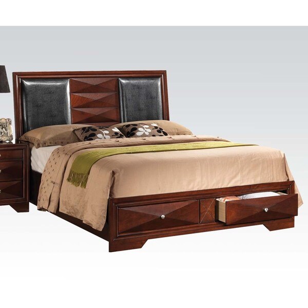 Acme Furniture Merlot Windsor Storage Bed