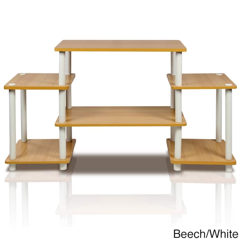 Porch & Den Ventura No Tools Entertainment Center - round tube - Beech