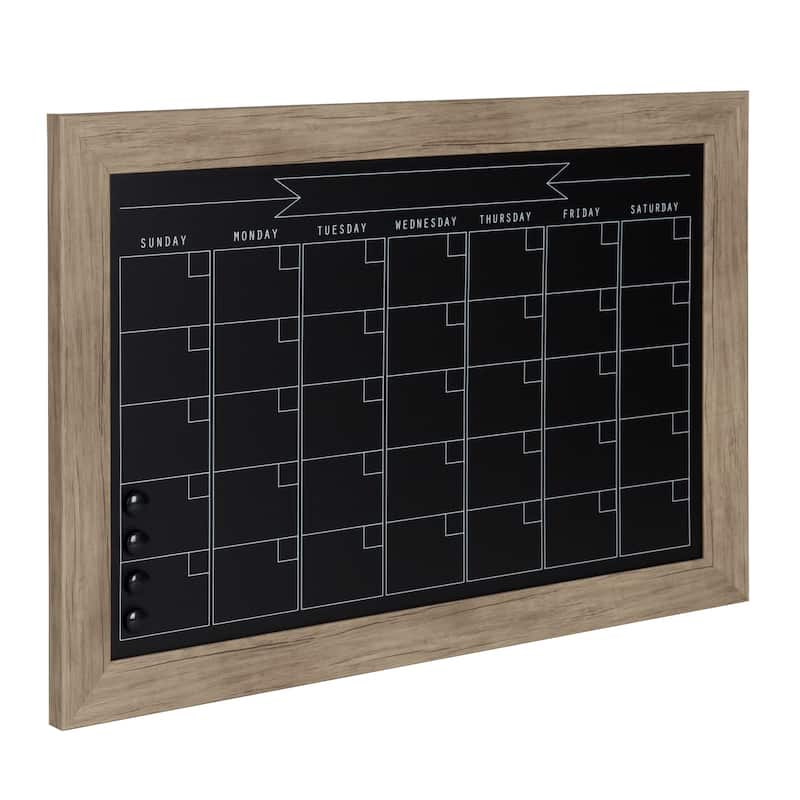 DesignOvation Beatrice Framed Magnetic Chalkboard Monthly Calendar
