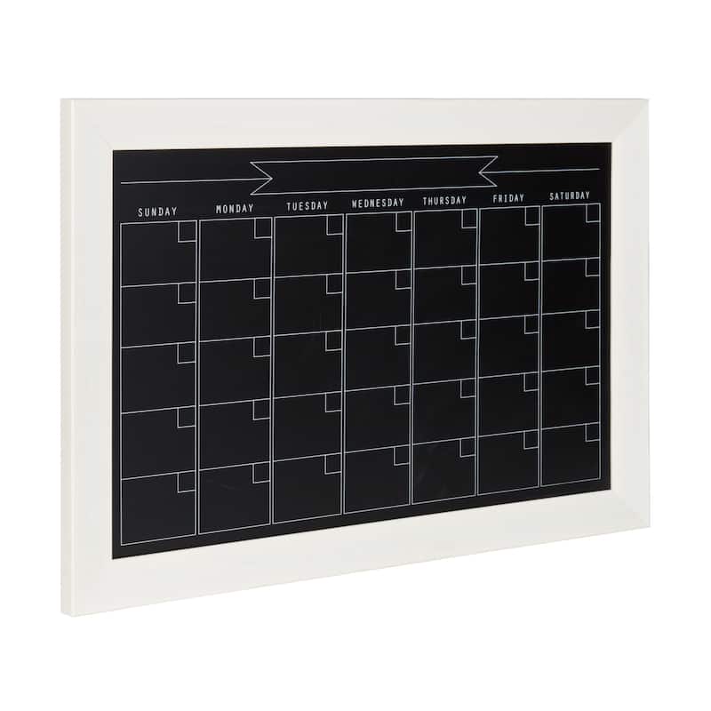 DesignOvation Beatrice Framed Magnetic Chalkboard Monthly Calendar