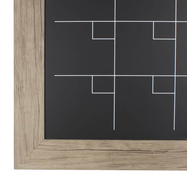 Rustic Brown 18x27 DesignOvation Beatrice Framed Magnetic Chalkboard Monthly Calendar