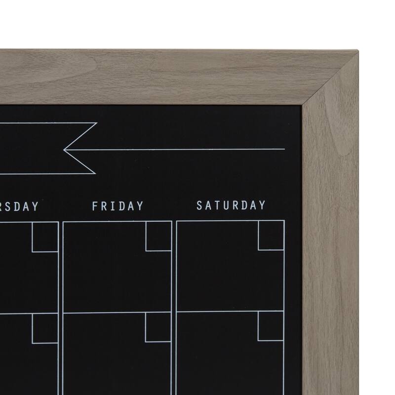 DesignOvation Beatrice Framed Magnetic Chalkboard Monthly Calendar