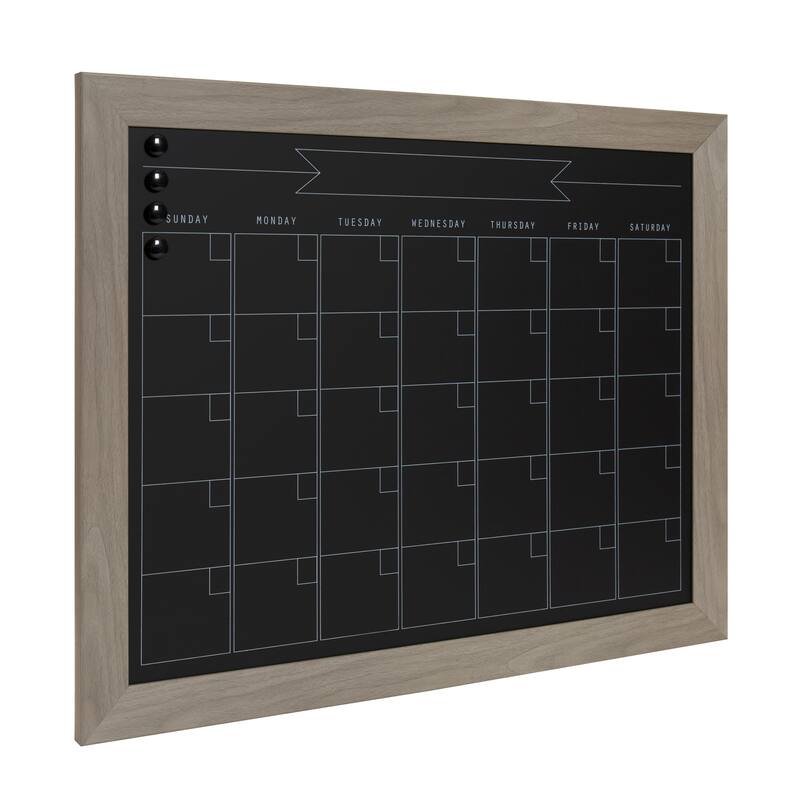DesignOvation Beatrice Framed Magnetic Chalkboard Monthly Calendar