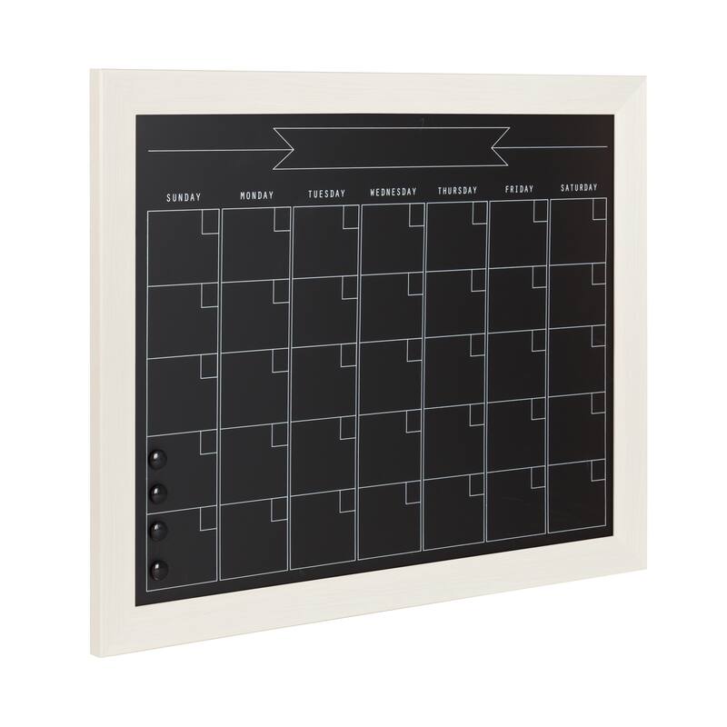 DesignOvation Beatrice Framed Magnetic Chalkboard Monthly Calendar