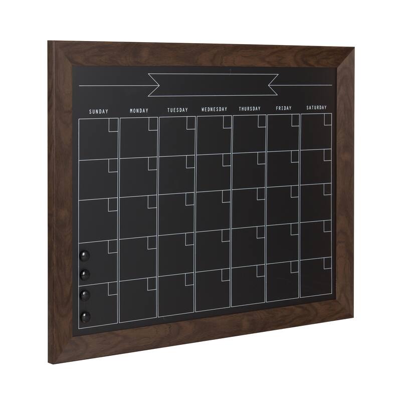 DesignOvation Beatrice Framed Magnetic Chalkboard Monthly Calendar