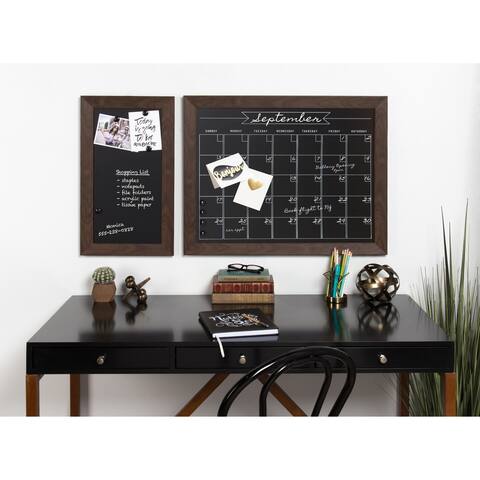 DesignOvation Beatrice Framed Magnetic Chalkboard Monthly Calendar