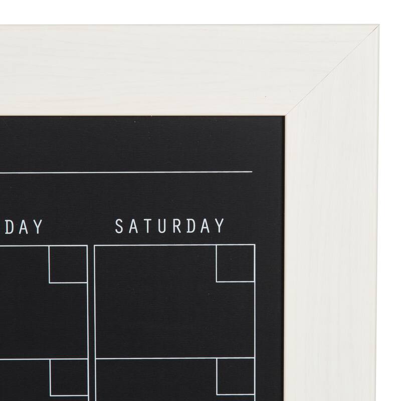DesignOvation Beatrice Framed Magnetic Chalkboard Monthly Calendar