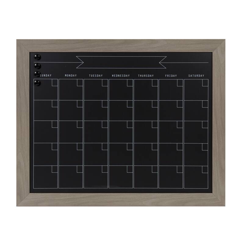 DesignOvation Beatrice Framed Magnetic Chalkboard Monthly Calendar