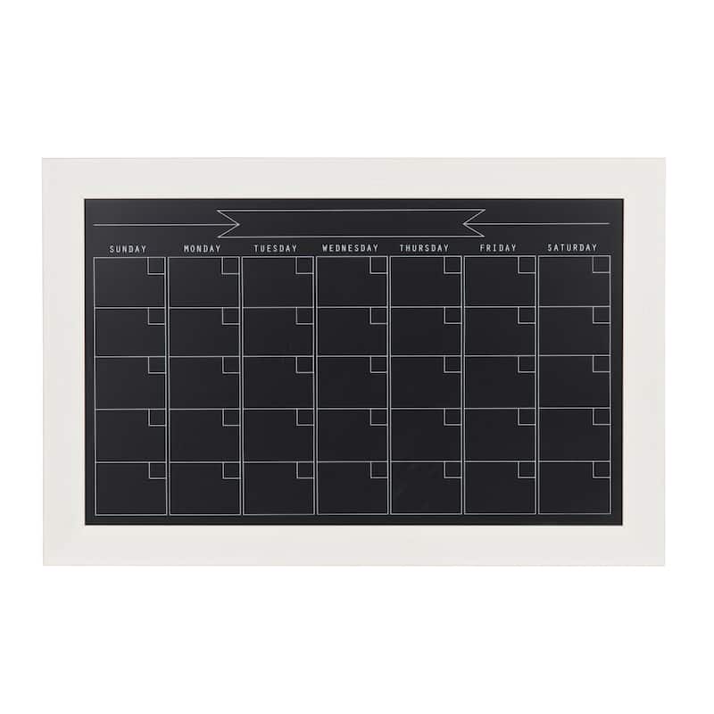 DesignOvation Beatrice Framed Magnetic Chalkboard Monthly Calendar
