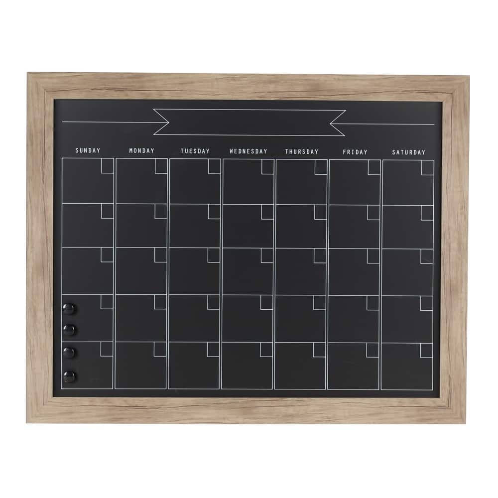 DesignOvation Beatrice Framed Magnetic Chalkboard Monthly Calendar