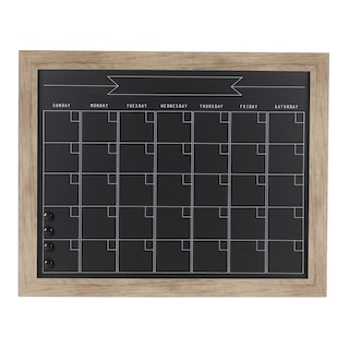 DesignOvation Beatrice Framed Magnetic Chalkboard Monthly Calendar