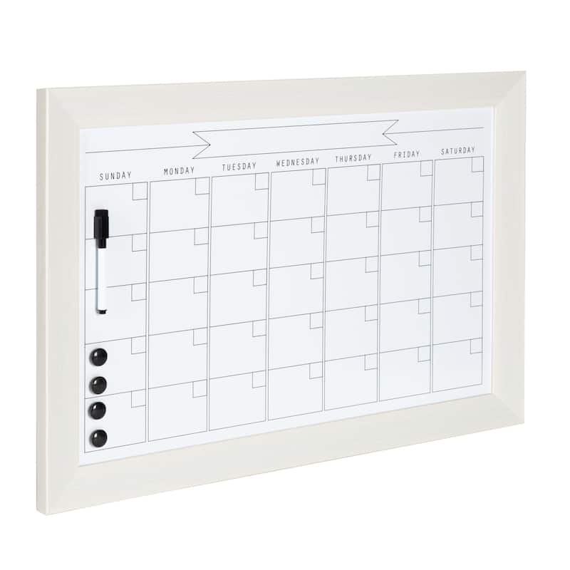 DesignOvation Beatrice Framed Magnetic Dry Erase Monthly Calendar