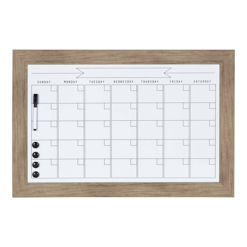 DesignOvation Beatrice Framed Magnetic Dry Erase Monthly Calendar