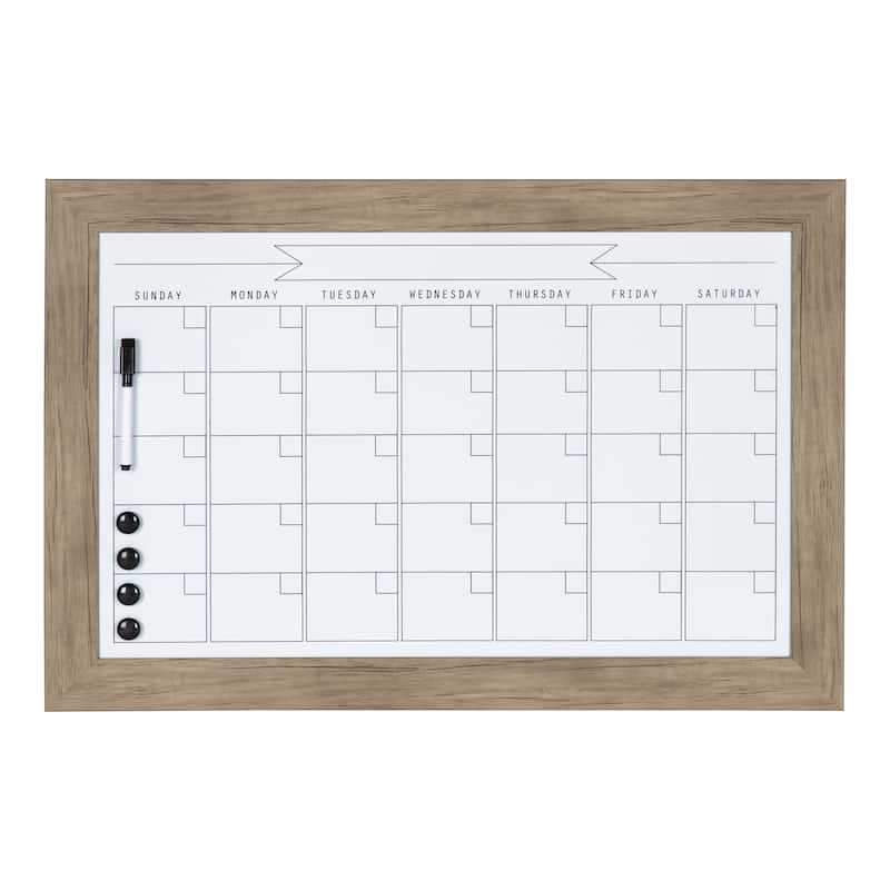 DesignOvation Beatrice Framed Magnetic Dry Erase Monthly Calendar