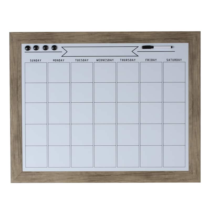 DesignOvation Beatrice Framed Magnetic Dry Erase Monthly Calendar