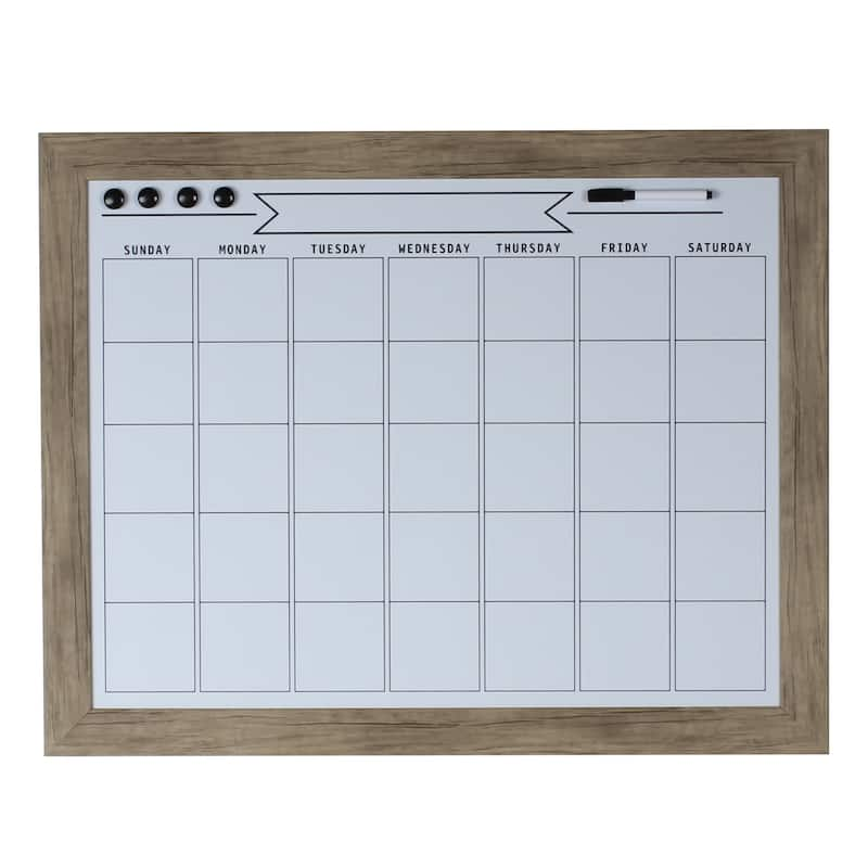 DesignOvation Beatrice Framed Magnetic Dry Erase Monthly Calendar