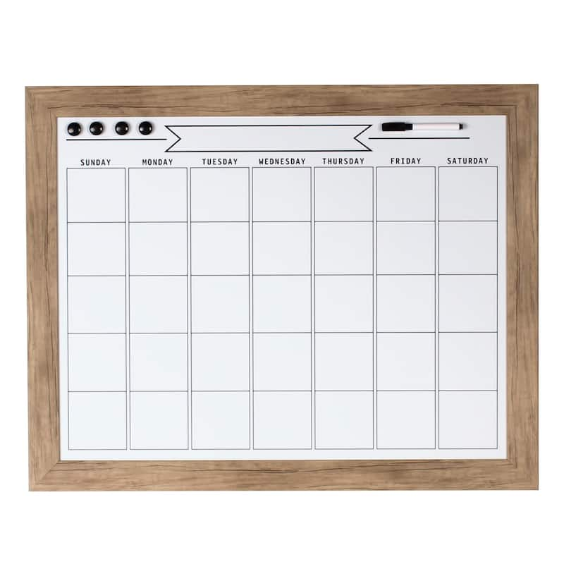 DesignOvation Beatrice Framed Magnetic Dry Erase Monthly Calendar