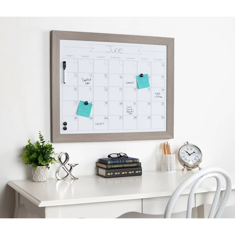 DesignOvation Beatrice Framed Magnetic Dry Erase Monthly Calendar