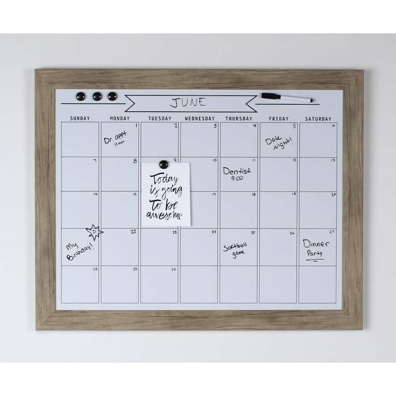 DesignOvation Beatrice Framed Magnetic Dry Erase Monthly Calendar