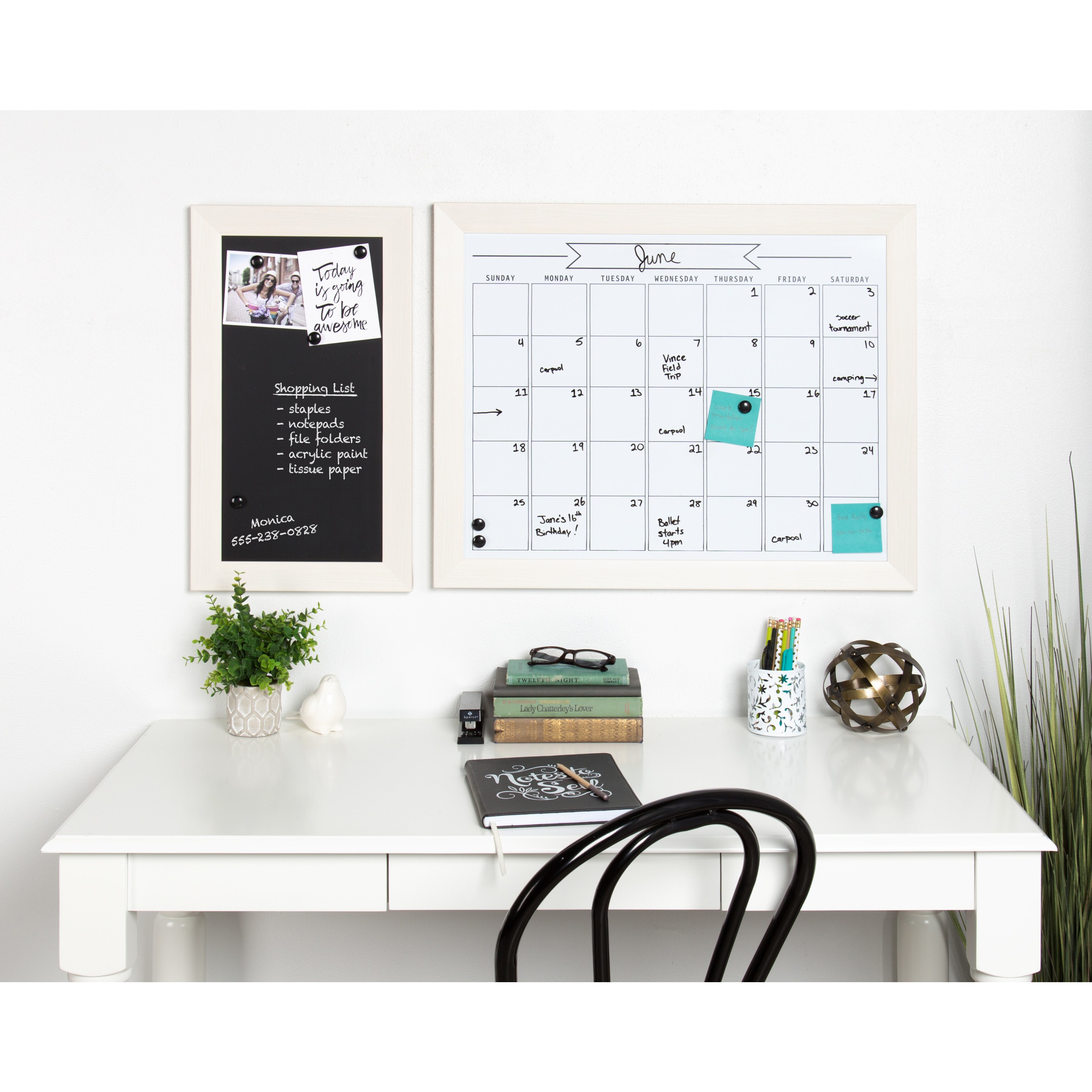 DesignOvation Beatrice Framed Magnetic Chalkboard Monthly Calendar - On  Sale - Bed Bath & Beyond - 12263910