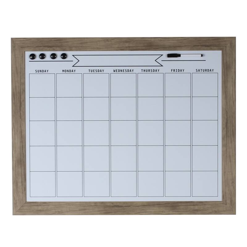 DesignOvation Beatrice Framed Magnetic Dry Erase Monthly Calendar