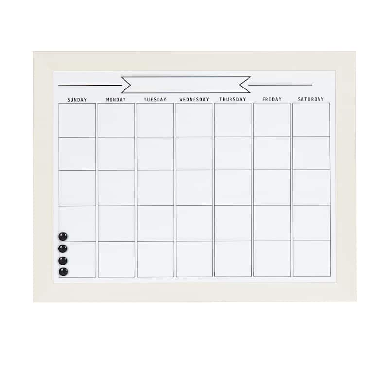 DesignOvation Beatrice Framed Magnetic Dry Erase Monthly Calendar