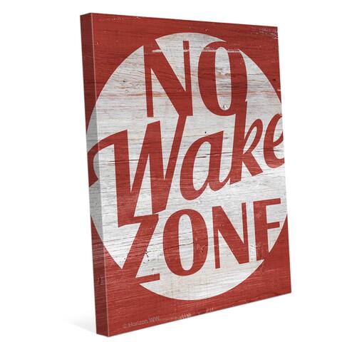 'No Wake Zone Red' Canvas Wall Graphic