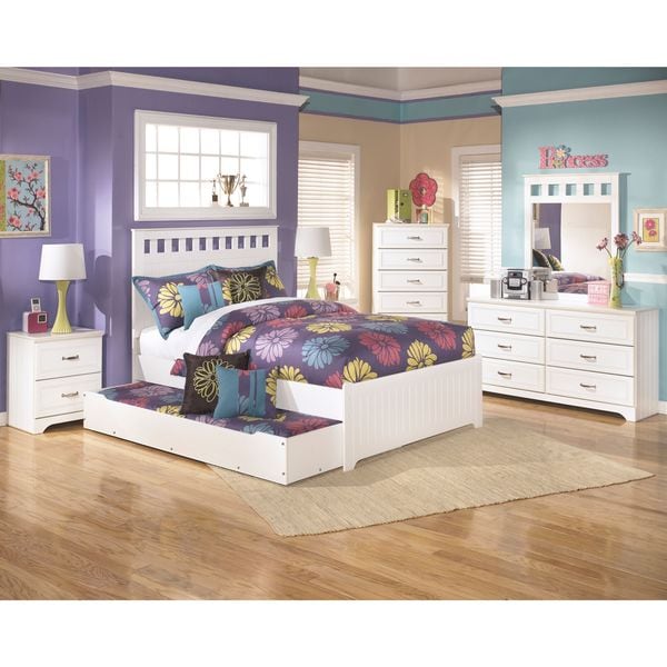 Signature Design by Ashley Lulu White Twin Trundle Bed Free Shipping